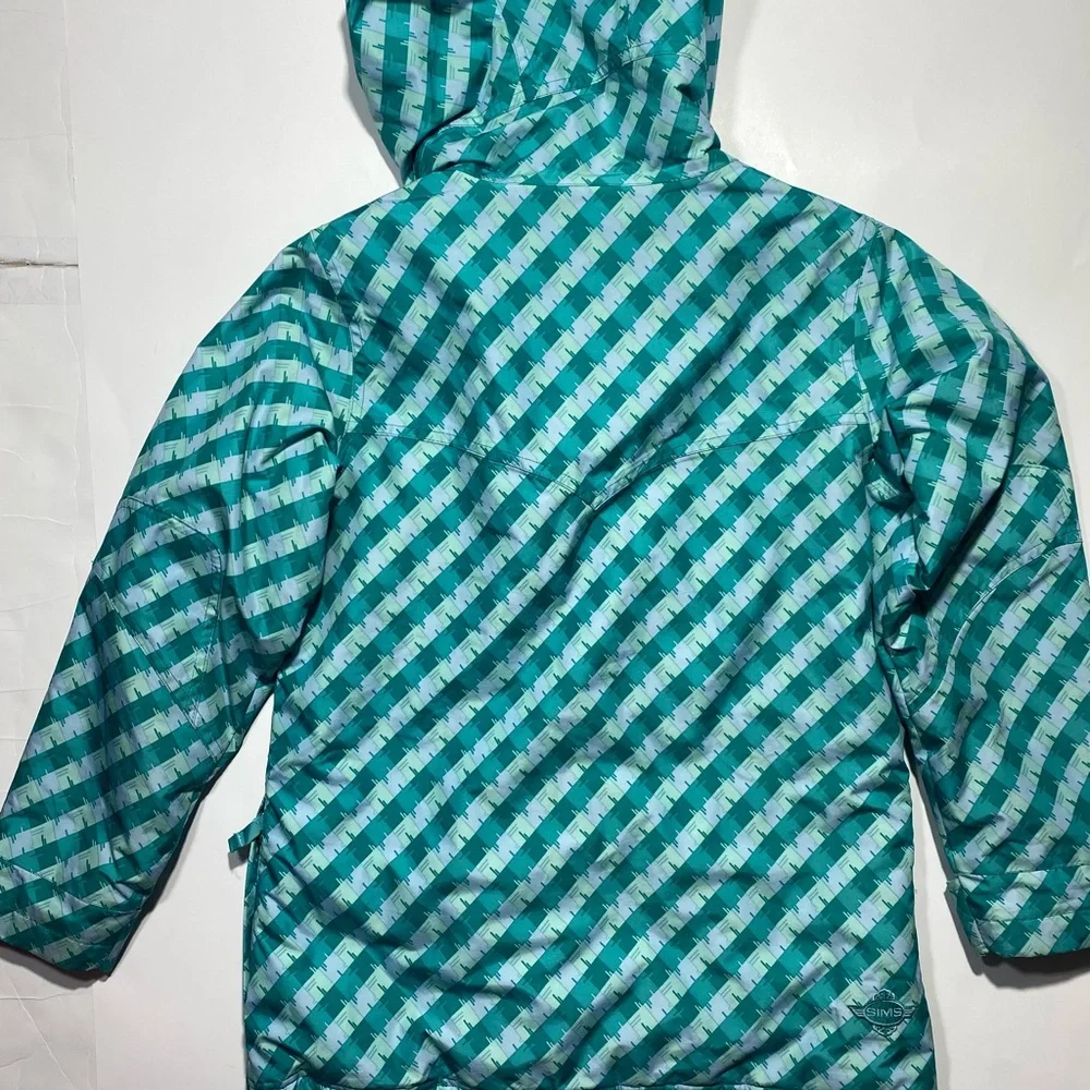 Sims Teal Ski Snow Kids Jacket With Multi‎ Pockets For Personal Items Size L